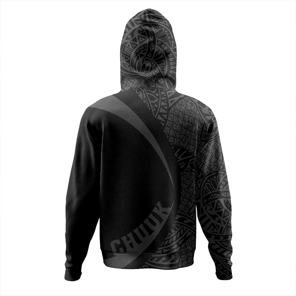 Chuuk Hoodie Coat Of Arm Lauhala Gray Circle