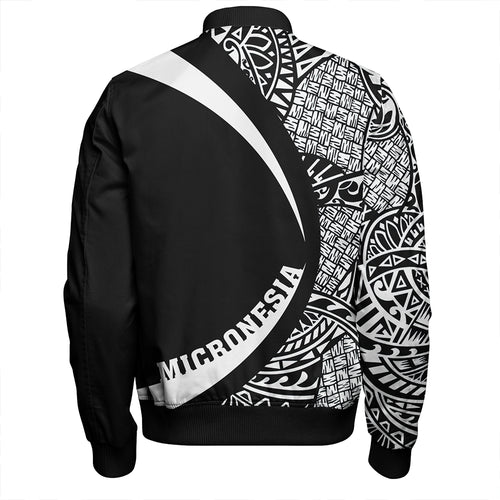 Federated States of Micronesia Bomber Jacket Coat Of Arm Lauhala White Circle