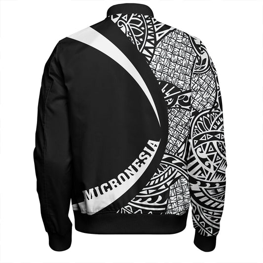 Federated States of Micronesia Bomber Jacket Coat Of Arm Lauhala White Circle