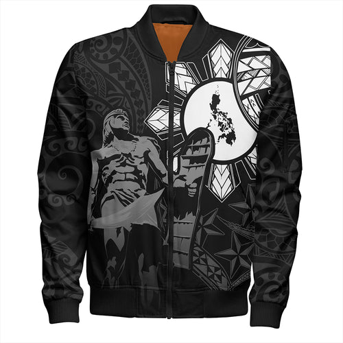 Philippines Bomber Jacket Lapu Lapu Sun Tribal In My Heart