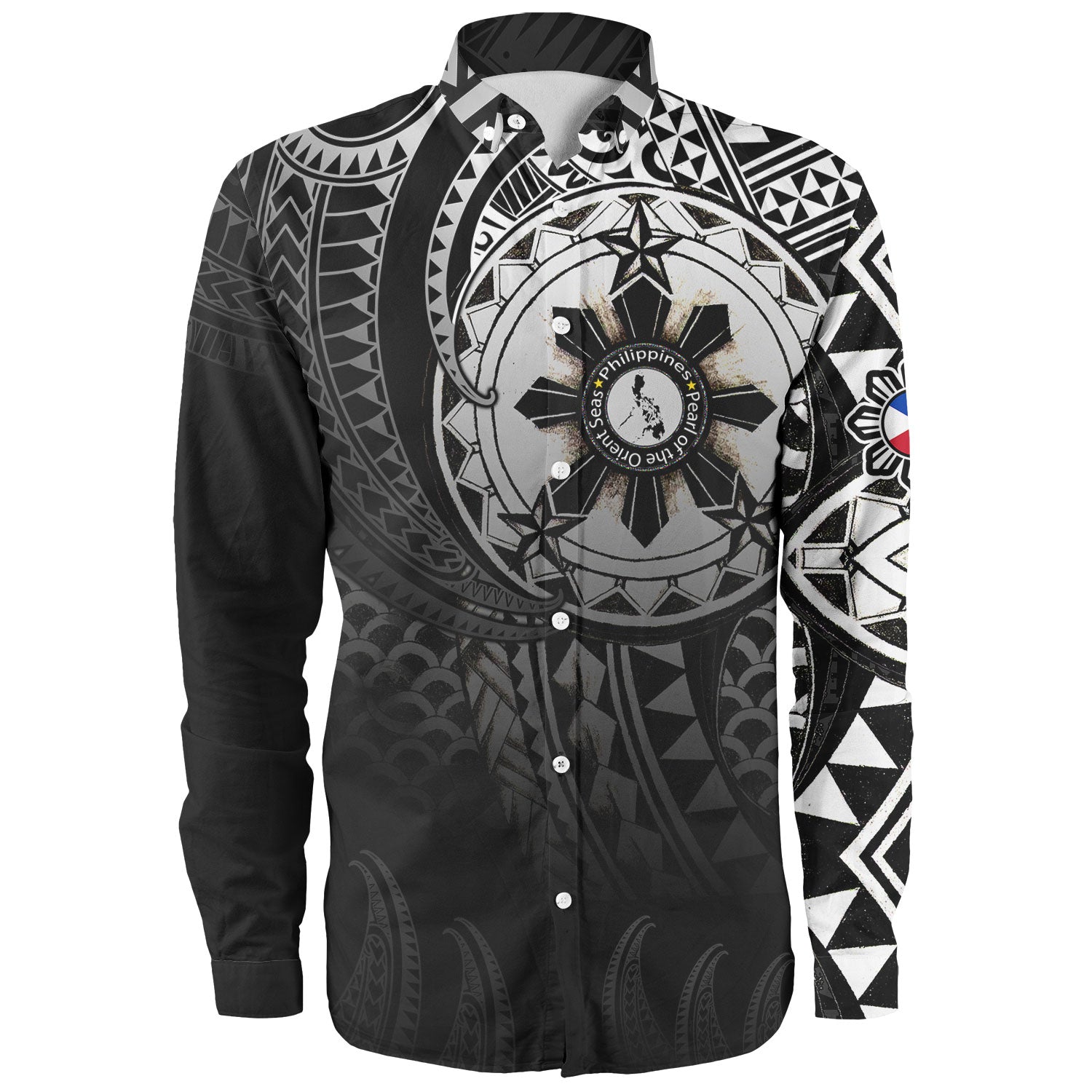 Philippines Long Sleeve Shirt Pearl of the Orient Seas