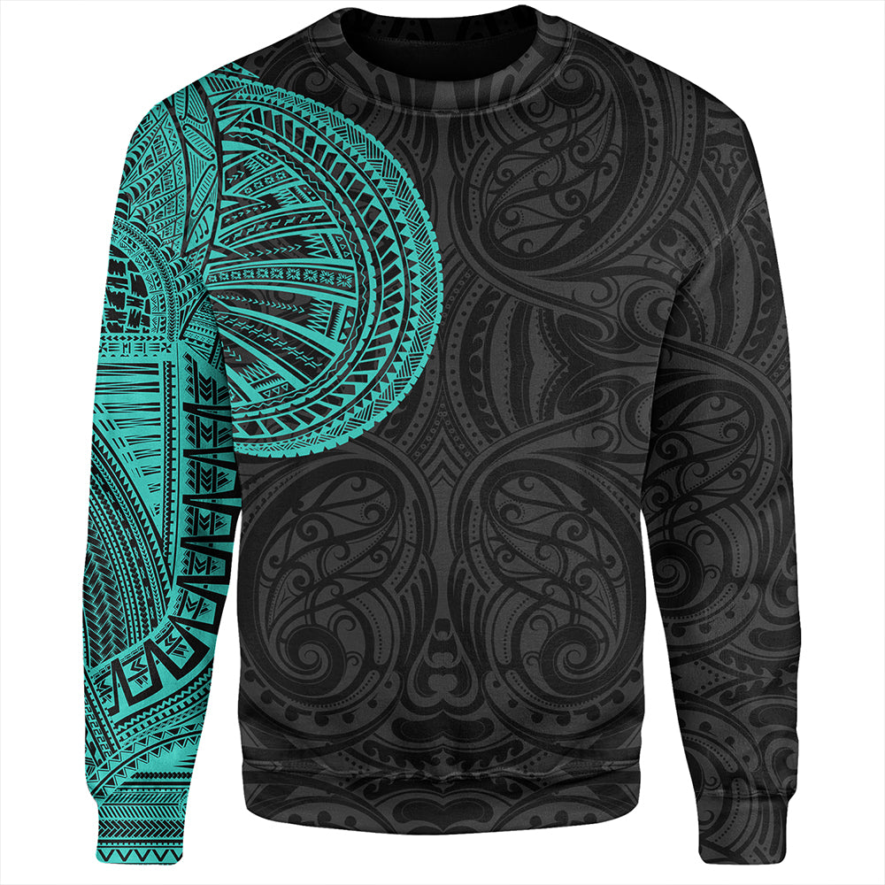 Samoa Tribal Maori Tattoo Roman Reigns Sweatshirt Turquoise