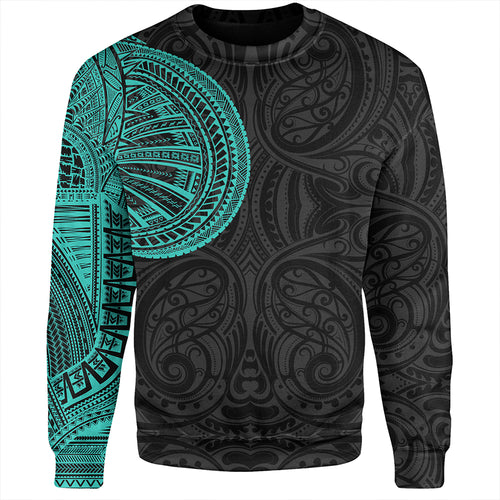 Samoa Tribal Maori Tattoo Roman Reigns Sweatshirt Turquoise