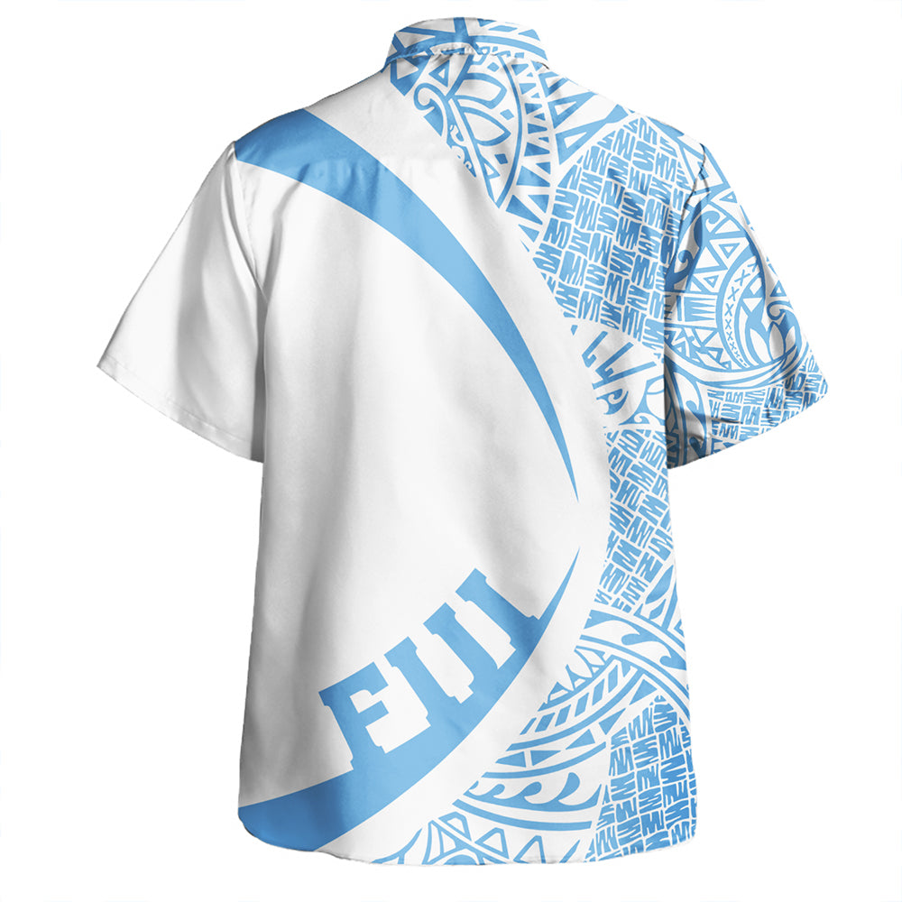 Fiji Hawaiian Shirt Coat Of Arm Lauhala Gold Circle