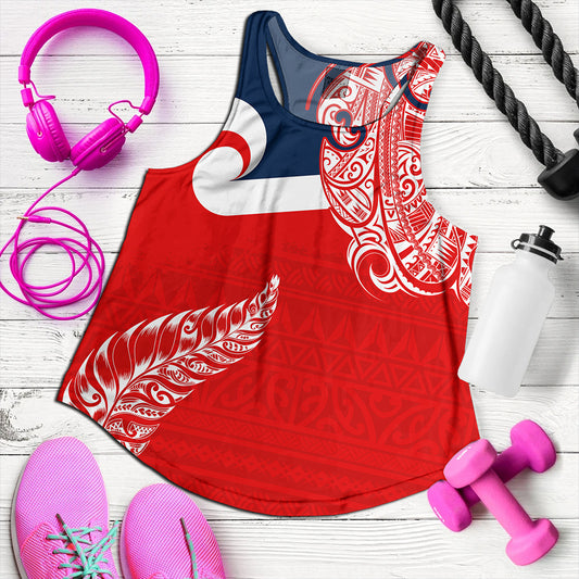 New Zealand Women Tank Tino Rangatiratanga Maori With Silver Fern Version.2