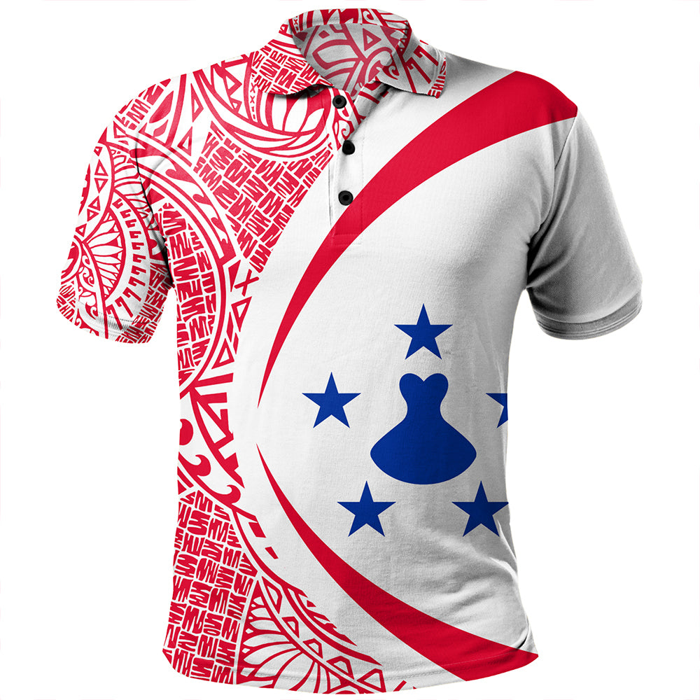 Austral Islands Polo Shirt Coat Of Arm Lauhala Circle
