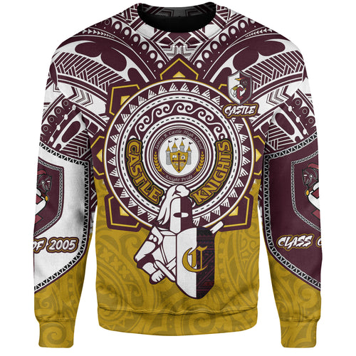 Hawaii Sweatshirt Custom James B. Castle High School Super Castle Knights Tribal Style