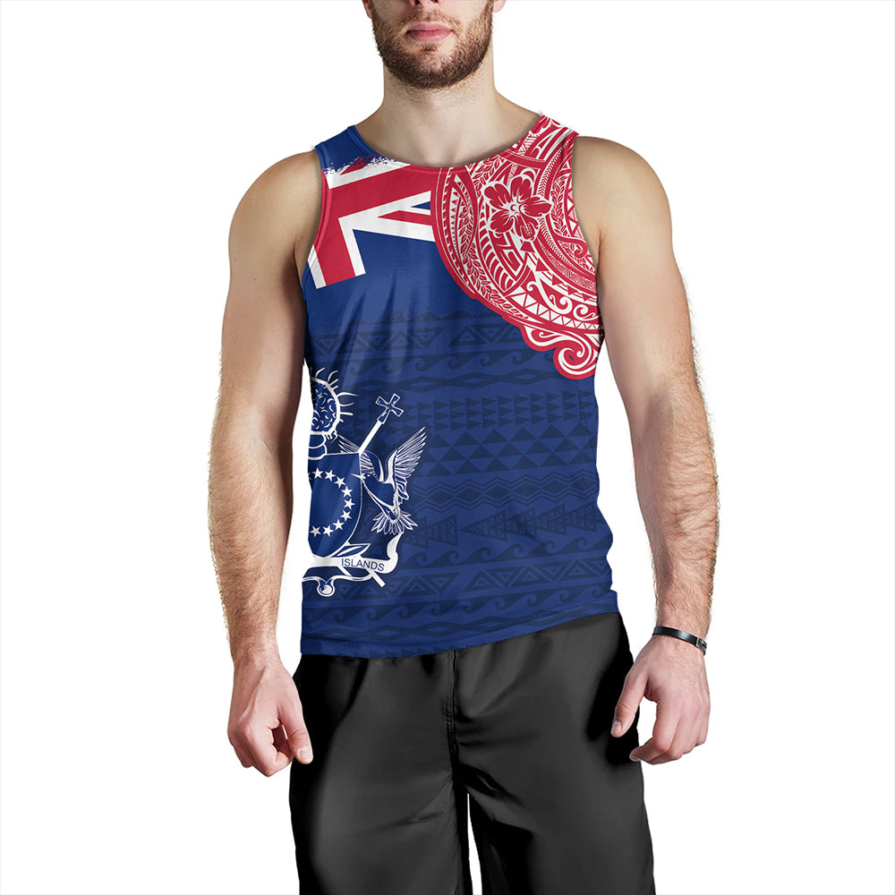 Cook Islands Tank Top Polynesian Flag With Coat Of Arms
