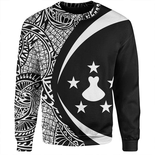 Austral Islands Sweatshirt Coat Of Arm Lauhala White Circle