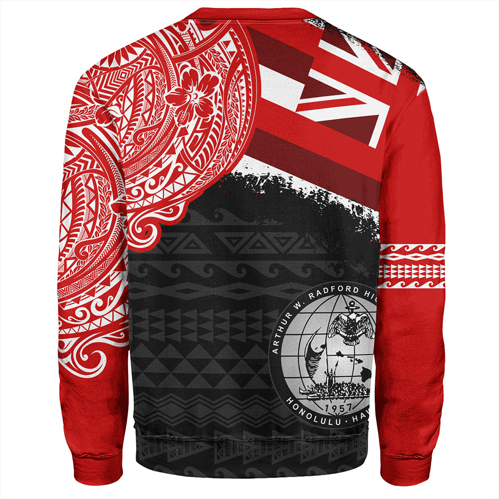 Hawaii Sweatshirt Admiral Arthur W Radford High School With Crest Style