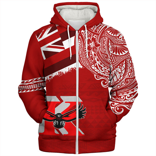 Hawaii Sherpa Hoodie Kauai High School With Crest Style