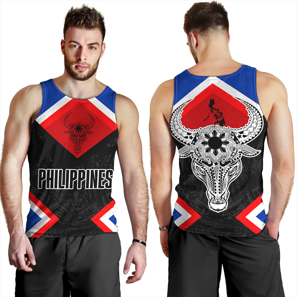 Philippines Tank Top Water Buffalo Sun Tribal Style
