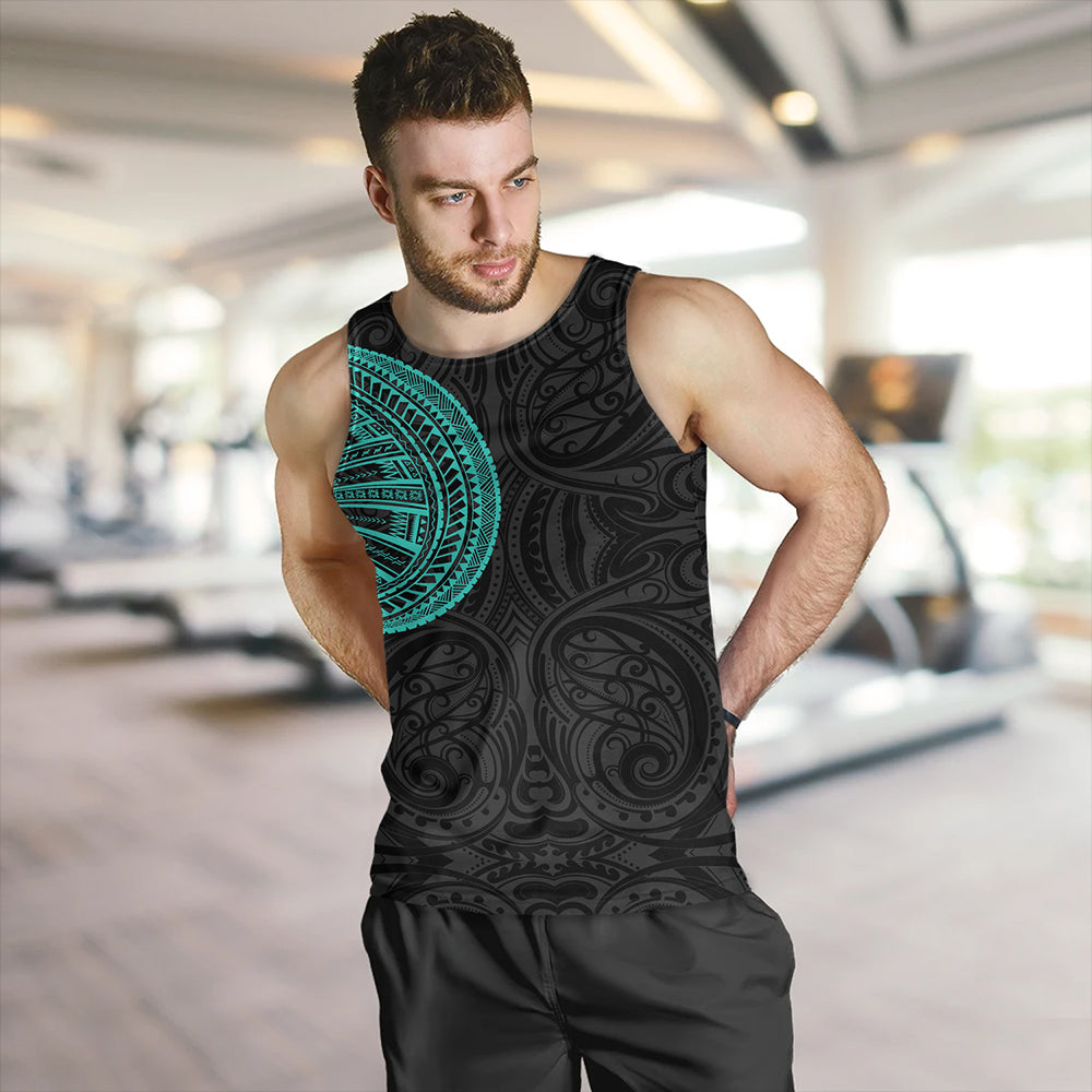 Samoa Tribal Maori Tattoo Roman Reigns Tank Top Turquoise
