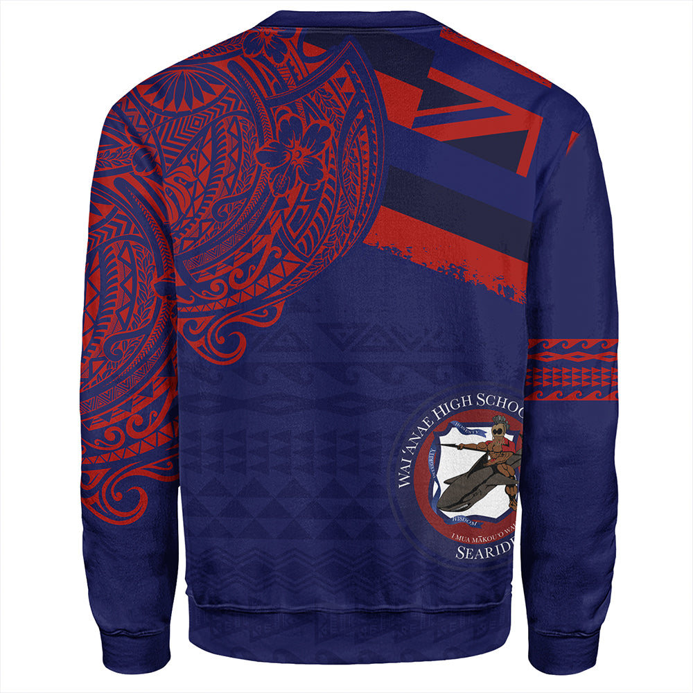 Hawaii Sweatshirt Waianae High School With Crest Style