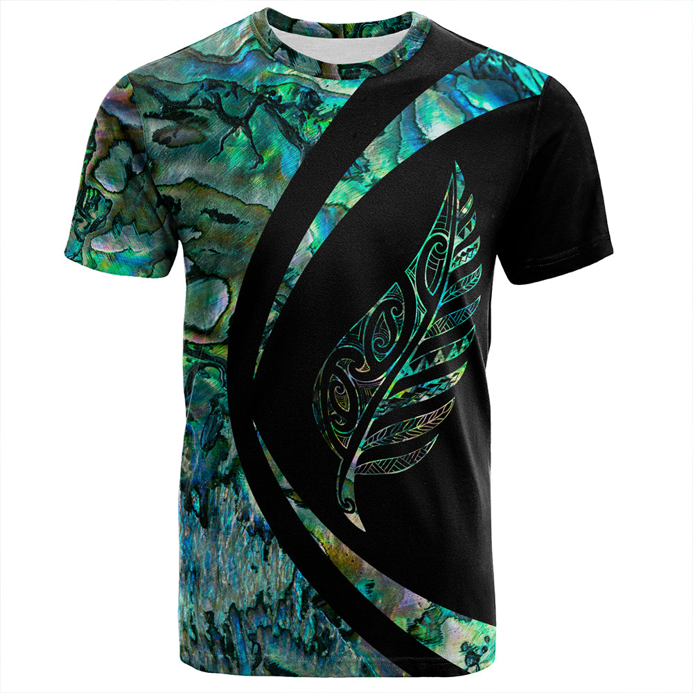 New Zealand T-Shirt Silver Fern Papua Shell Circle