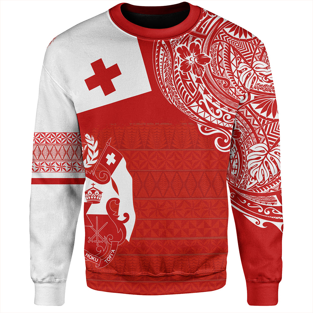 Tonga Sweatshirt Tonga Polynesian Flag With Coat Of Arms