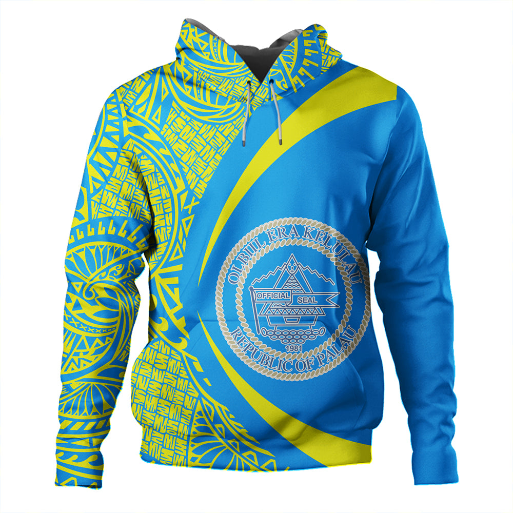 Palau Hoodie Coat Of Arm Lauhala Circle