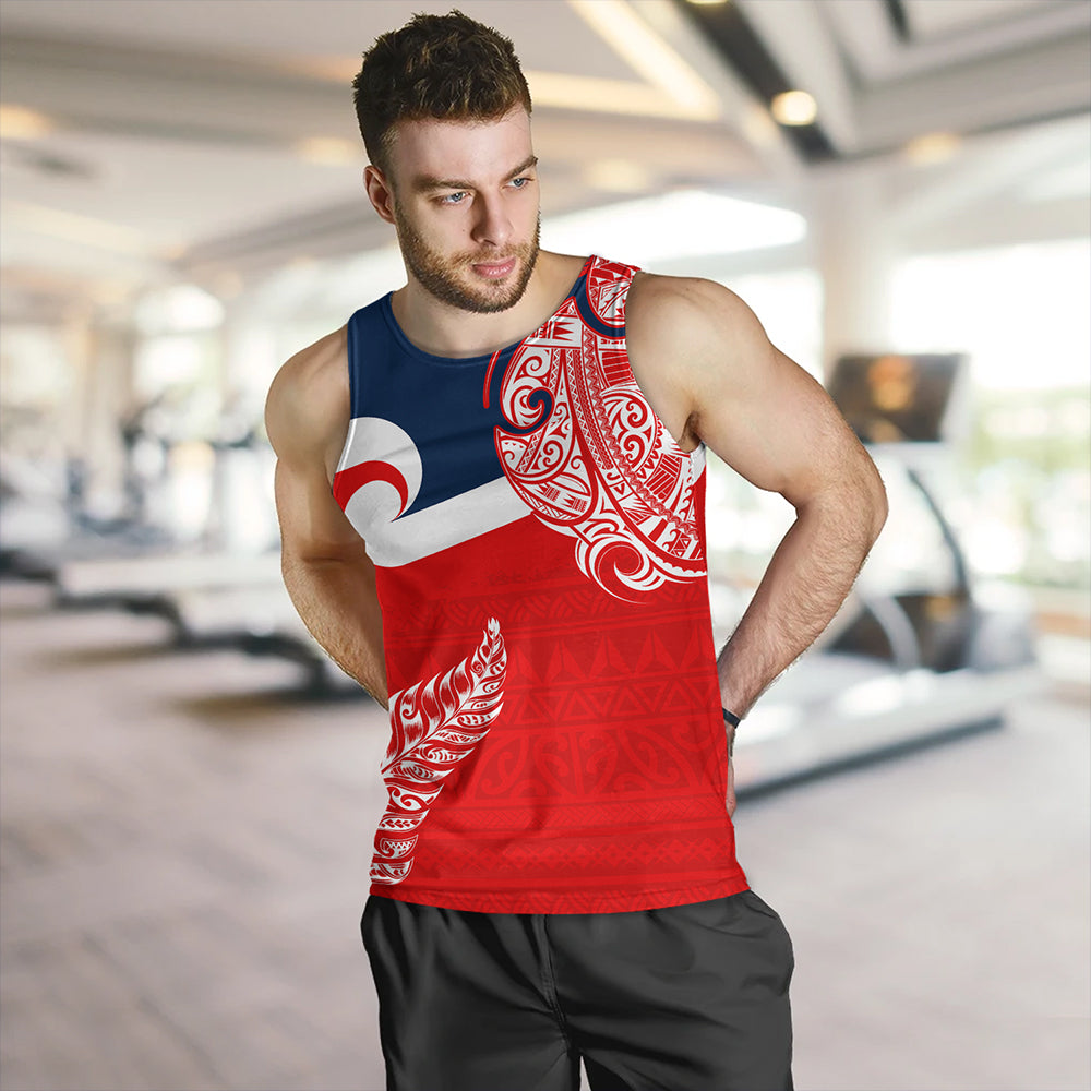 New Zealand Tank Top Tino Rangatiratanga Maori With Silver Fern Version.2