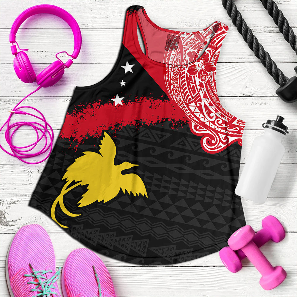 Papua Women Tank Melanesian Flag With Coat Of Arms