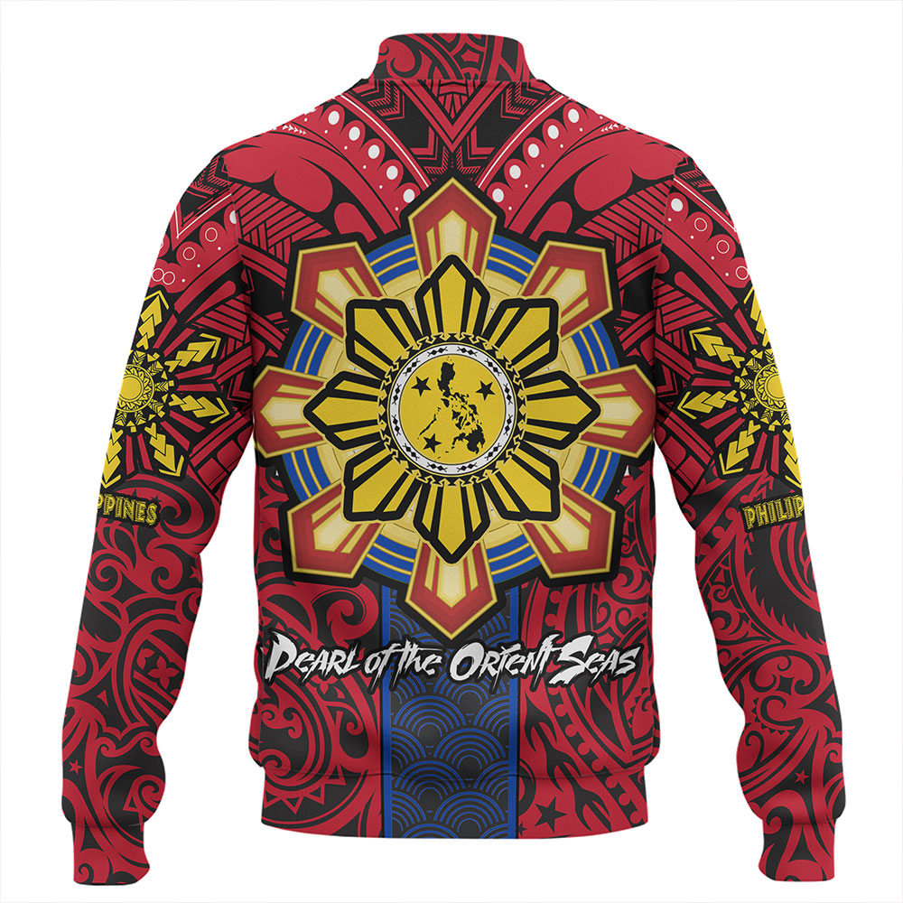 Philippines Baseball Jacket The Story of Lapu-Lapu Pearl of the Orient Seas Tribal Pride