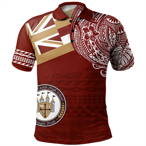 Hawaii Polo Shirt James B. Castle High School With Crest Style