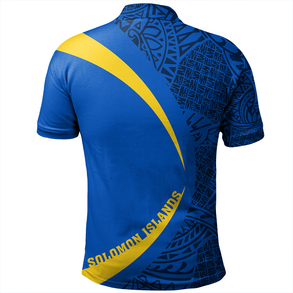 Solomon Islands Polo Shirt Coat Of Arm Lauhala Circle