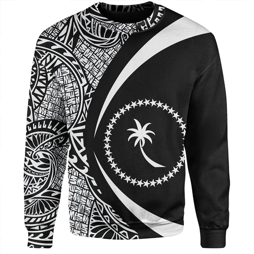 Chuuk Sweatshirt Coat Of Arm Lauhala White Circle
