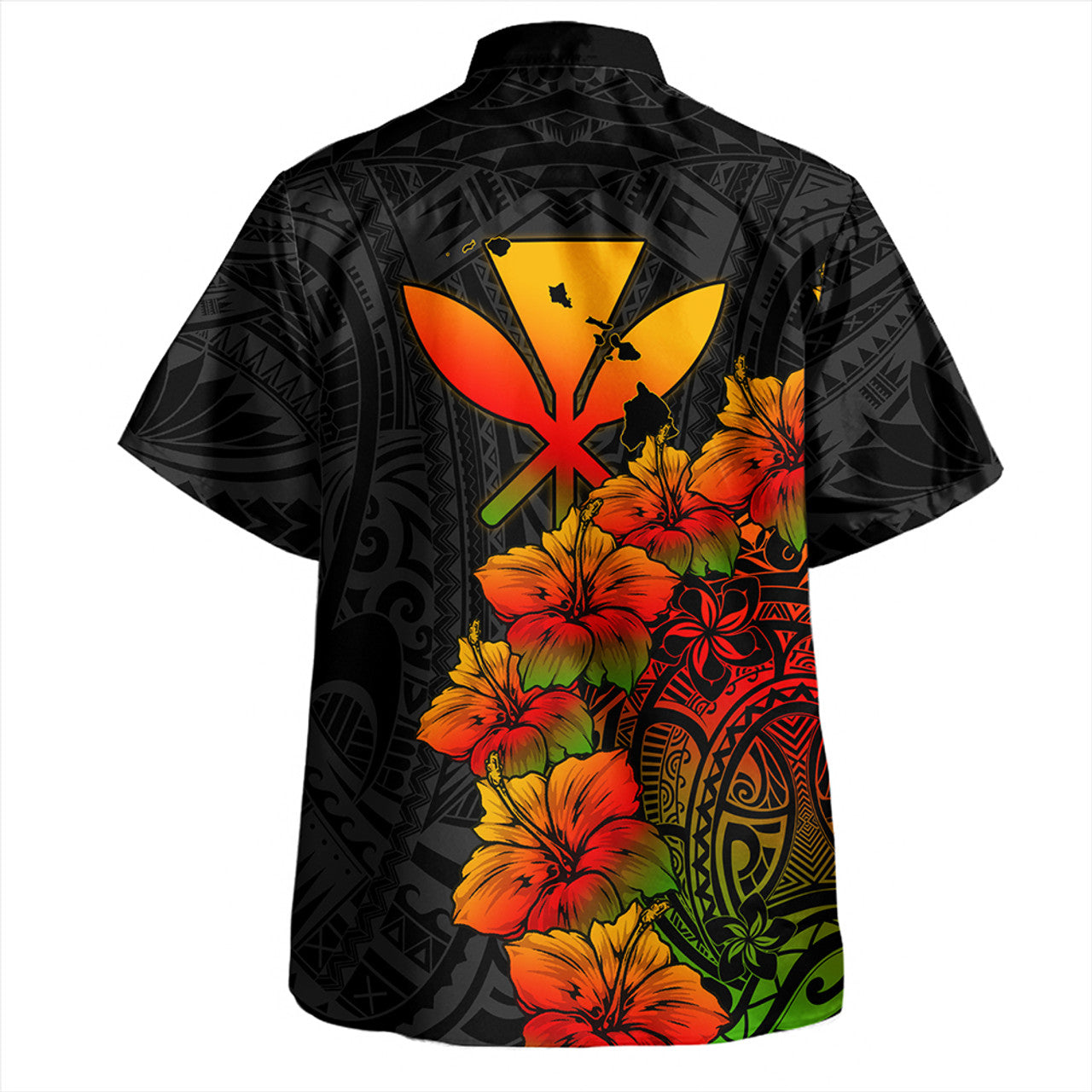 Hawaii Combo Dress And Shirt Kanaka Map Style Tropical