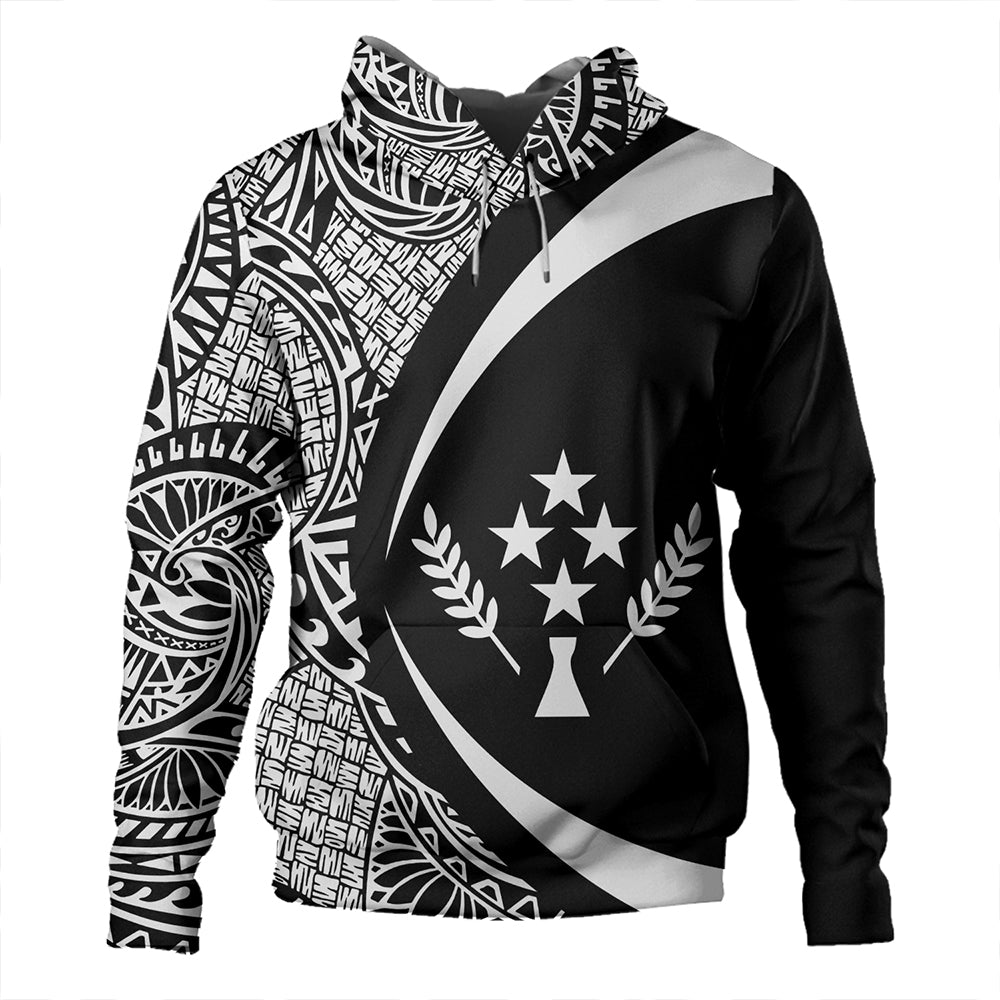 Kosrae Hoodie Coat Of Arm Lauhala White Circle