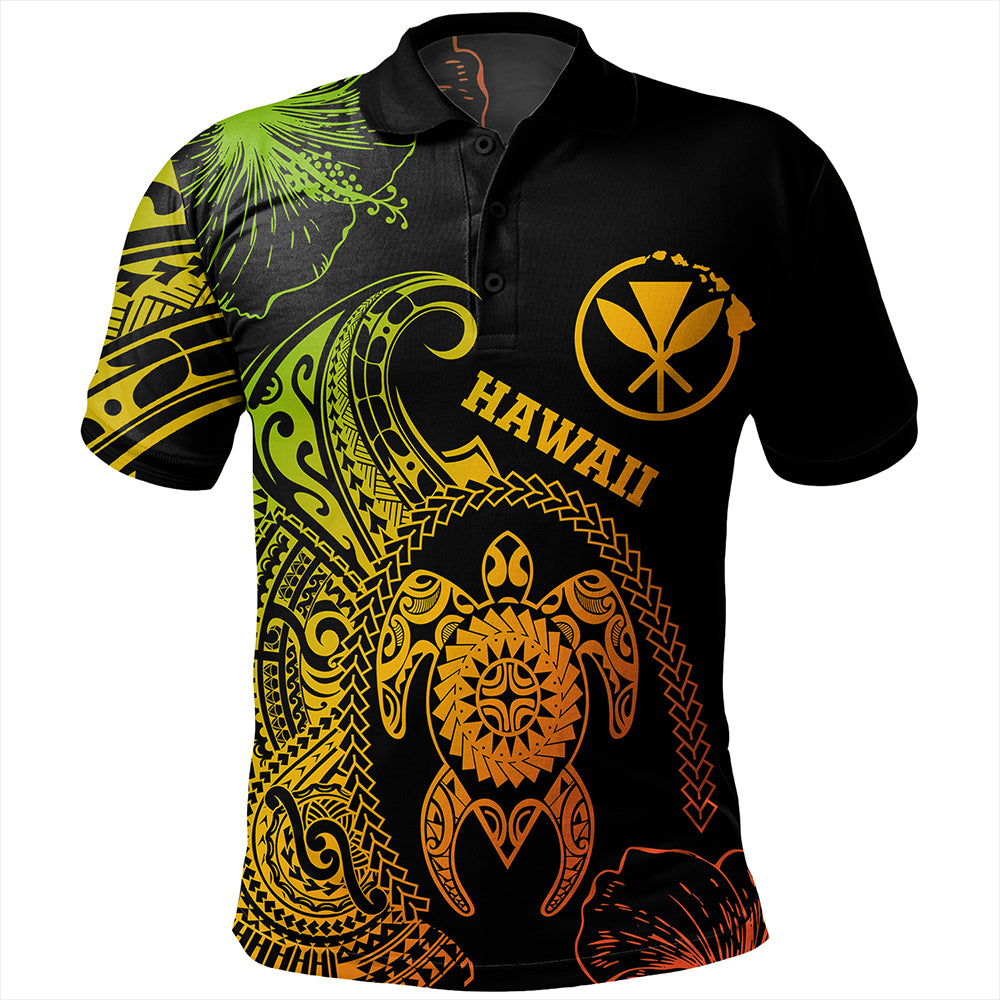 Hawaii Polo Shirt Hawaii Turtle Kanaka Reggae