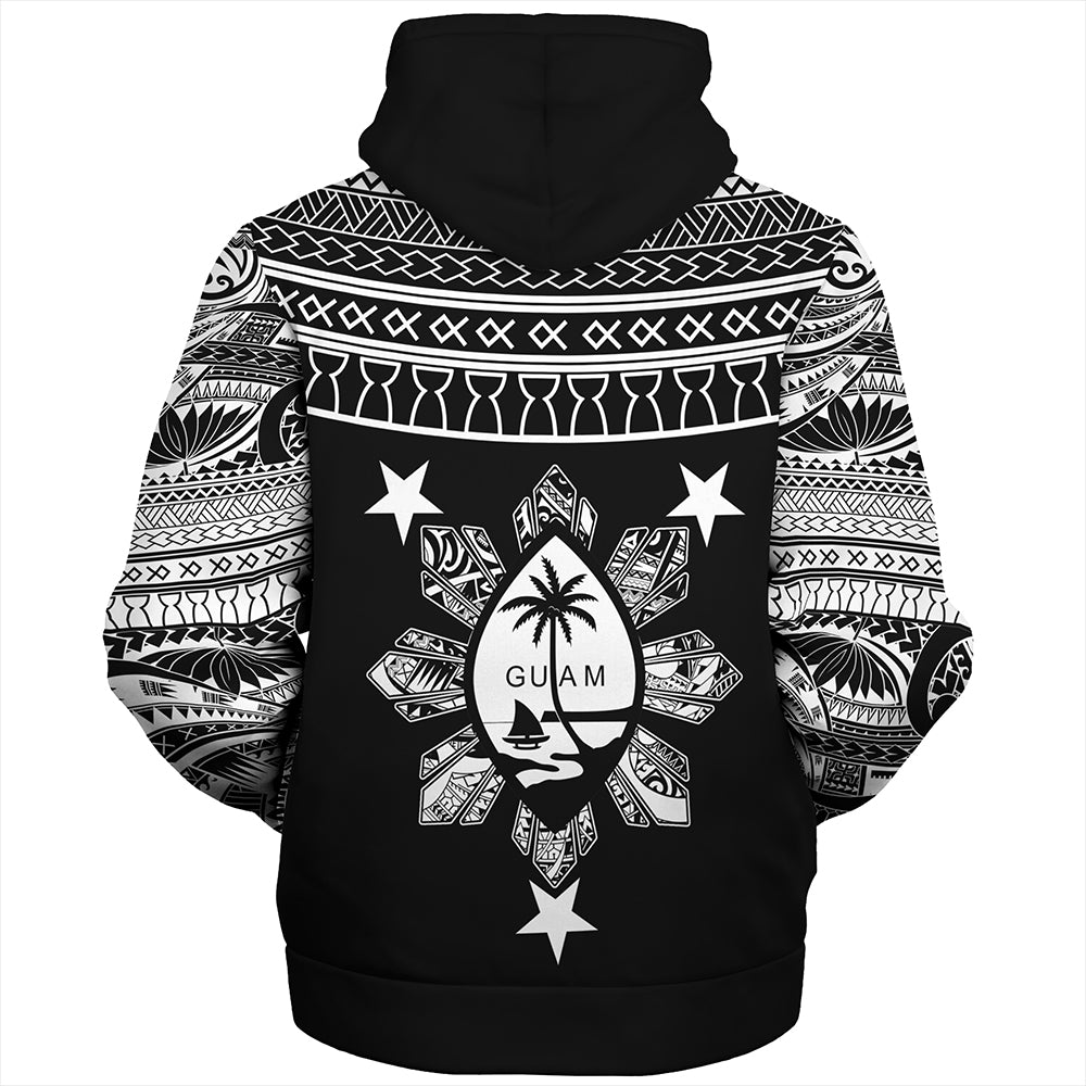 Guam Seal With Philippines Filipinos Sun Sherpa Hoodie Tribal Island