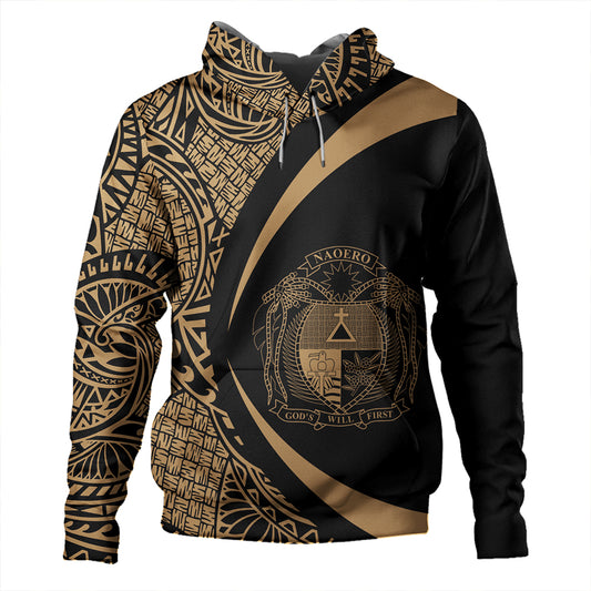 Nauru Hoodie Coat Of Arm Lauhala Gold Circle