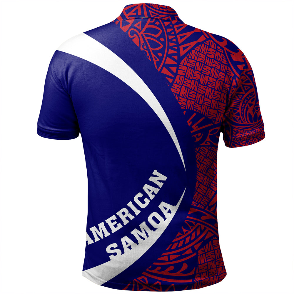 Samoa Polo Shirt American Samoa Coat Of Arm Lauhala Circle
