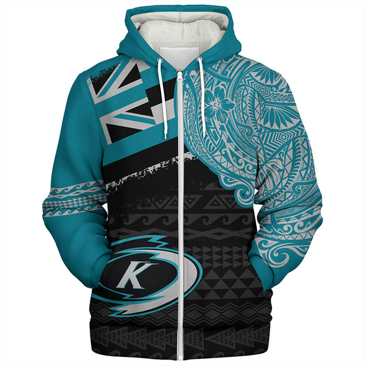 Hawaii Sherpa Hoodie Kapolei High School With Crest Style