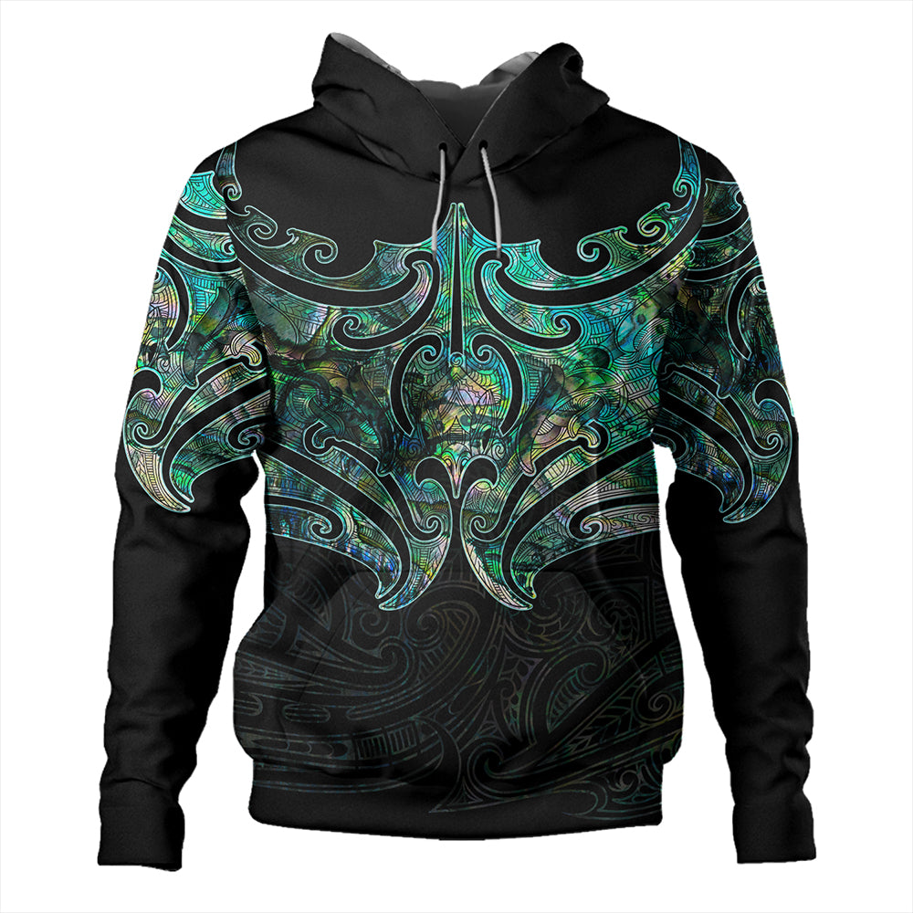 New Zealand Hoodie Maori Papua Shell Pattern