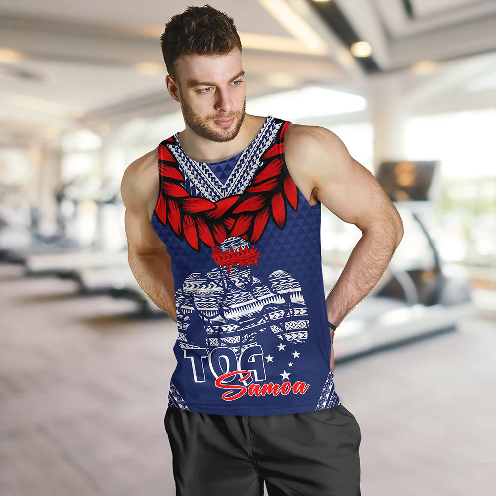 Personalised Toa Samoa Men Tank Ulafala Style Samoa Warriors