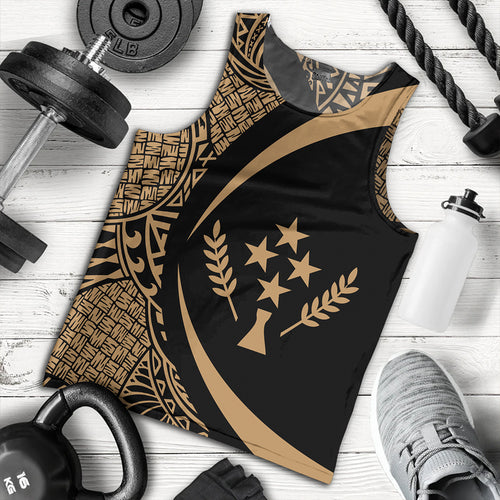 Kosrae Tank Top Coat Of Arm Lauhala Gold Circle