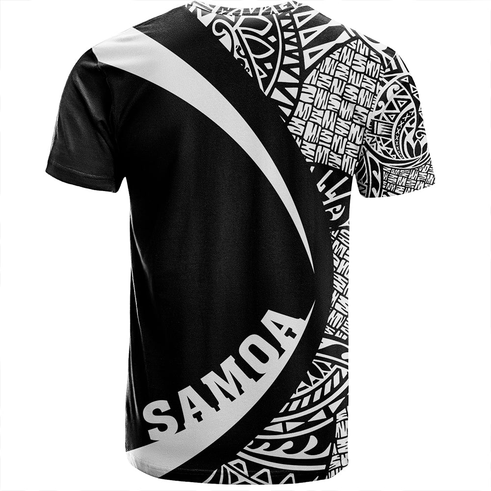 Samoa T-Shirt Coat Of Arm Lauhala White Circle