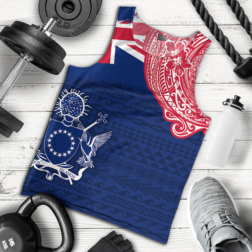 Cook Islands Tank Top Polynesian Flag With Coat Of Arms