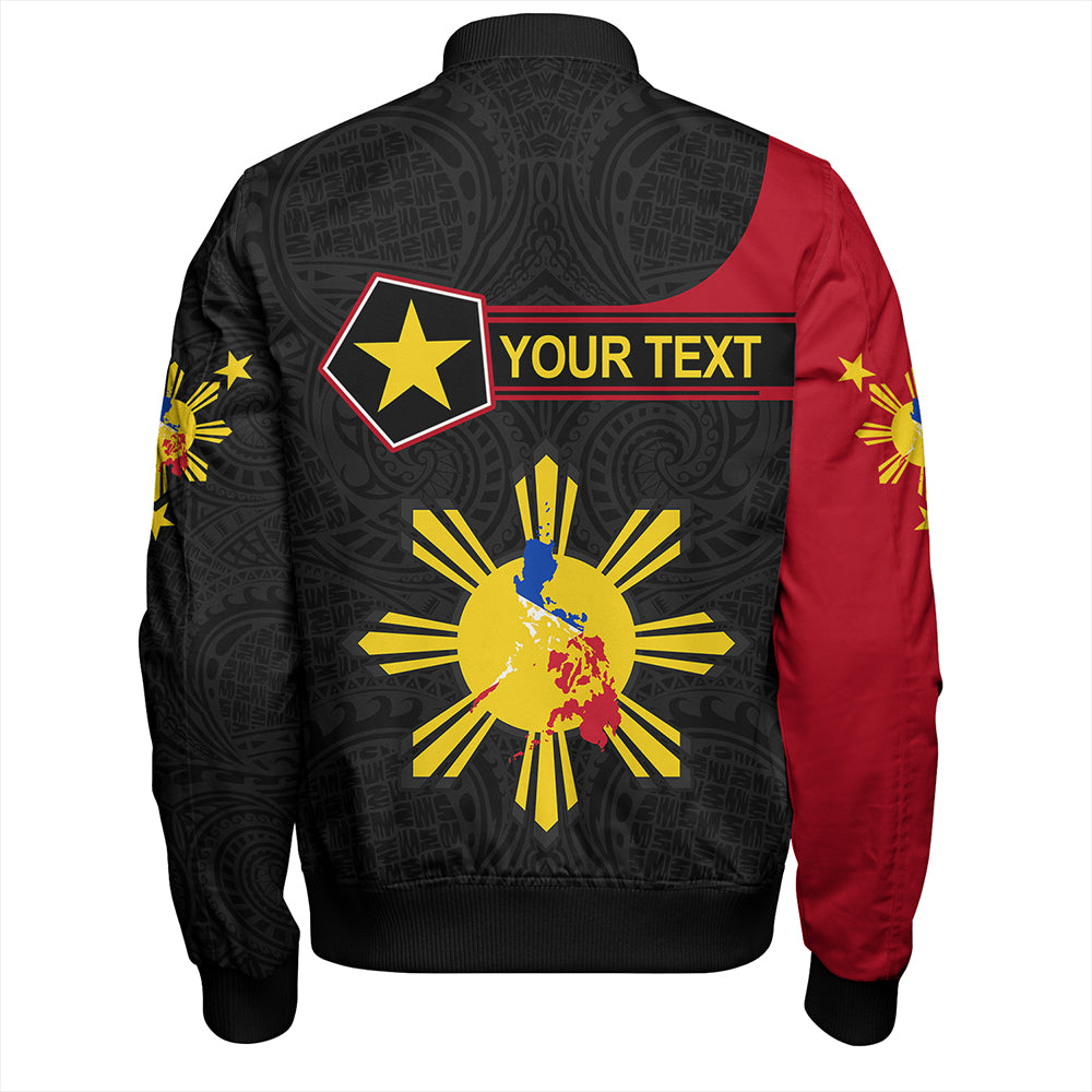 Philippines Bomber Jacket Custom Polynesian Filipino Simple Style