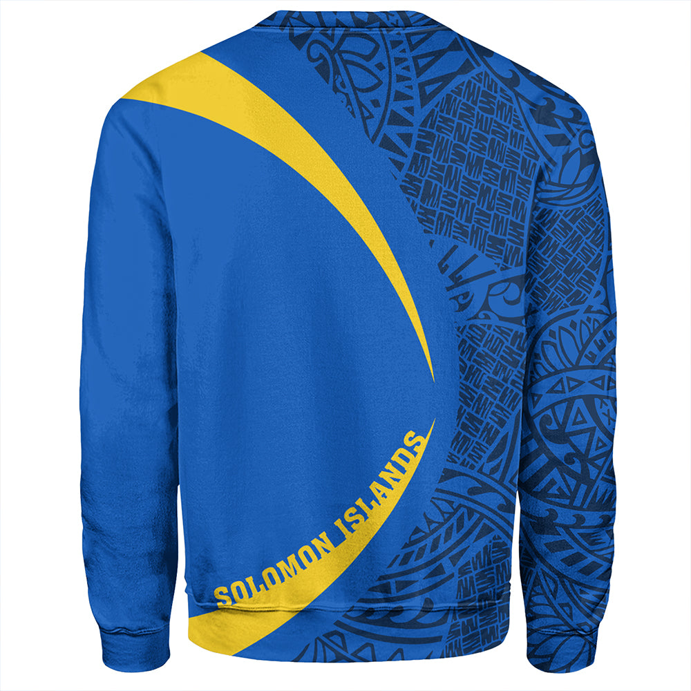 Solomon Islands Sweatshirt Coat Of Arm Lauhala Circle