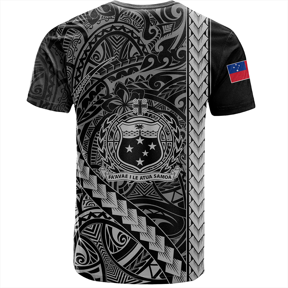 Samoa T-Shirt Tribal Polynesian Coat Of Arms White