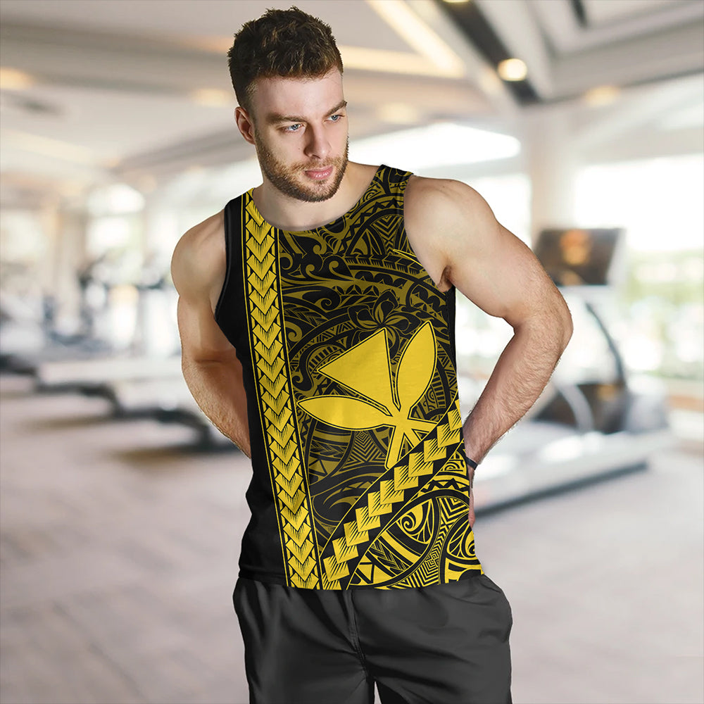 Hawaii Tank Top Tribal Polynesian Kanaka Maoli Yellow