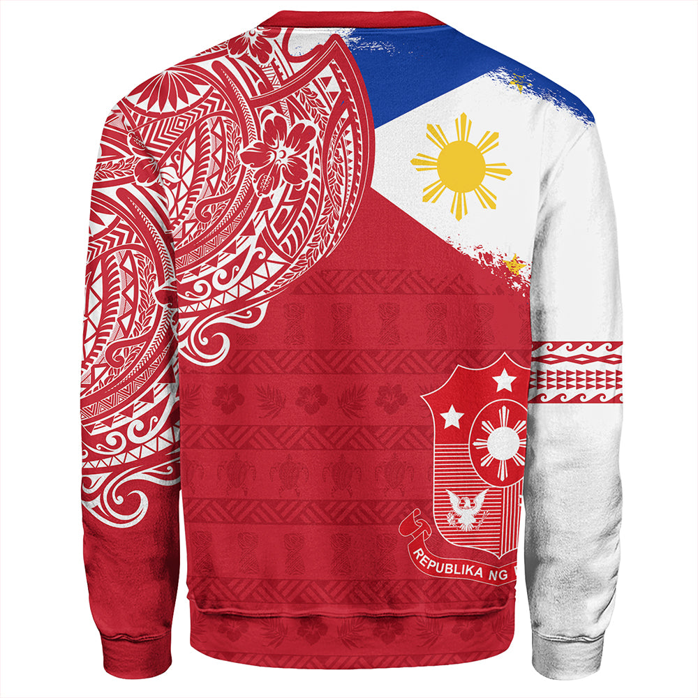 Philippines Sweatshirt Polynesian Flag With Coat Of Arms