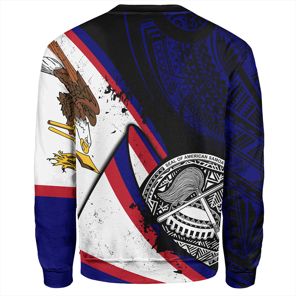 American Samoa Sweatshirt Polynesia Flag Shoul Style