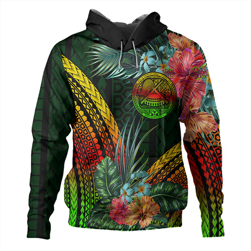 American Samoa Hoodie Polynesian Tropical Style Flower
