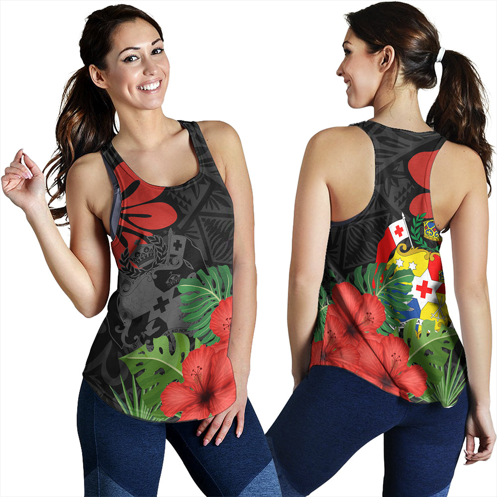 Tonga Women Tank Tonga Coat Of Arms Polynesian Hibiscus
