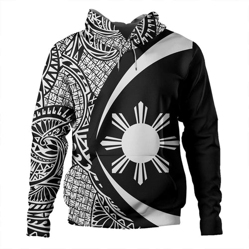 Philippines Hoodie Custom Coat Of Arm Lauhala White Circle