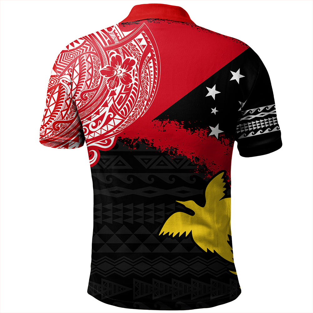 Papua Polo Shirt Melanesian Flag With Coat Of Arms