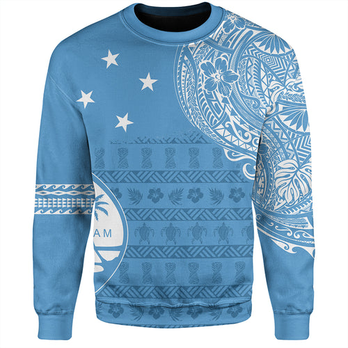 Guam Sweatshirt Micronesian Flag With Coat Of Arms
